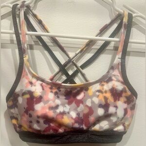 Athleta Multicolor Crisscross Sports Bra XXS